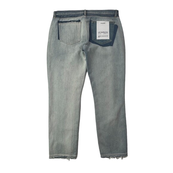 Frame Womens Size 29 Denim Le Garcon Unmatched Straight Jeans 34"Wx27"Ins. NEW - Picture 3 of 12